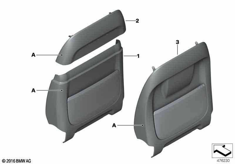 Genuine BMW 52107988436 F16 Rear Section, Comfort Seat, Upper INDIVIDUAL (Inc. X5) | ML Performance UK Car Parts