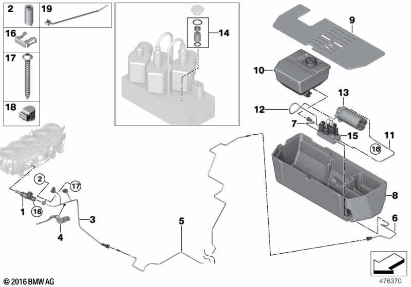 Genuine BMW 13537856127 F82 Water Injection Line GTS (Inc. M4 GTS) | ML Performance UK Car Parts