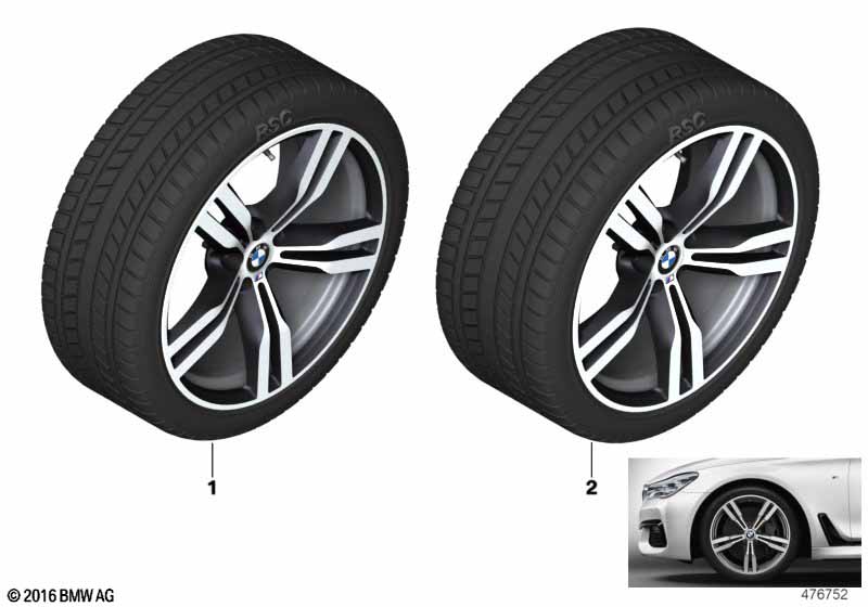 Winter wheel w.tire M doub.sp.648M-20