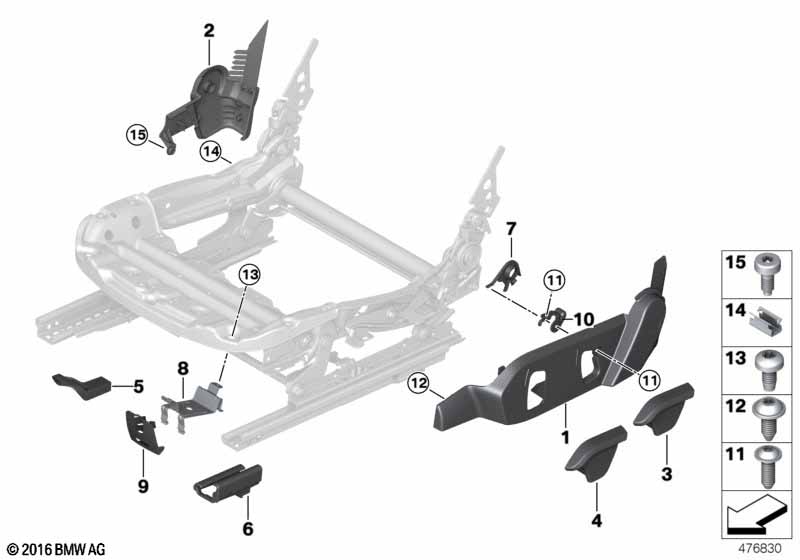 Genuine BMW 52107409255 Trim, Seat Inner Left (Inc. i8) | ML Performance EU Car Parts