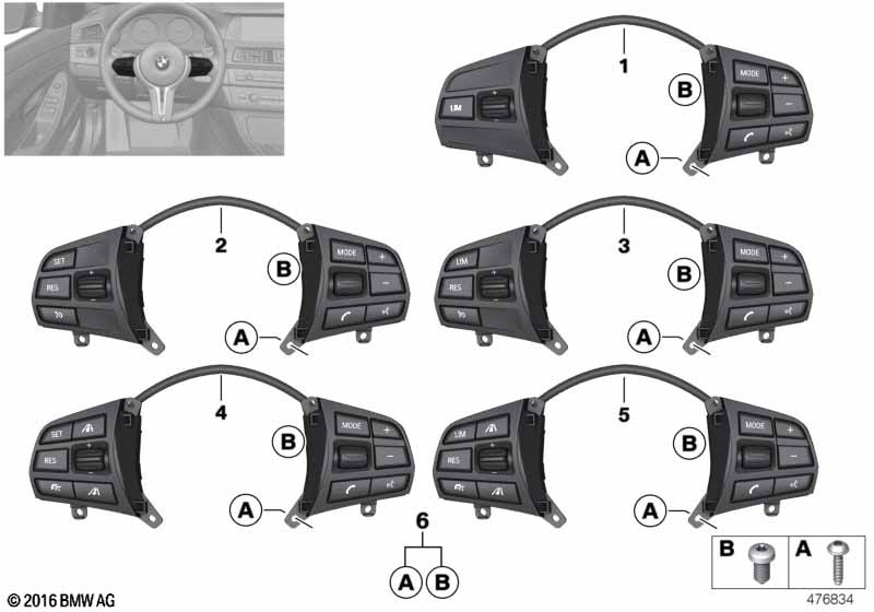 Switch, strng wheel, multifunction Sport