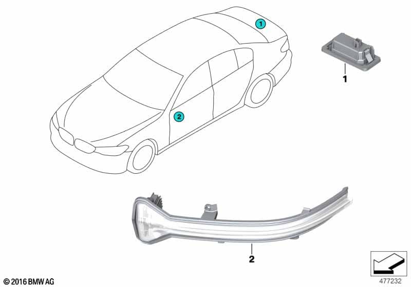 Auxiliary turn signal lamp/s outer
