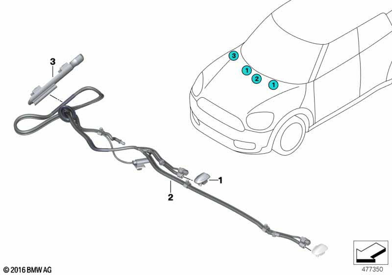 Single parts for windshield cleaning