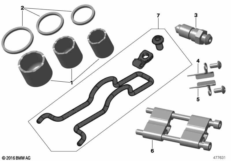 Genuine BMW 34108343695 Repair Set Brake Caliper HOCHTEMPERATUR (Inc. M235i Racing) | ML Performance UK Car Parts