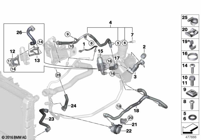 Genuine BMW 11538514456 G12 F10 F25 Pipe Cylinder Head Coolant line to expansion tank (Inc. 525d, 118dX & 420d) | ML Performance UK Car Parts