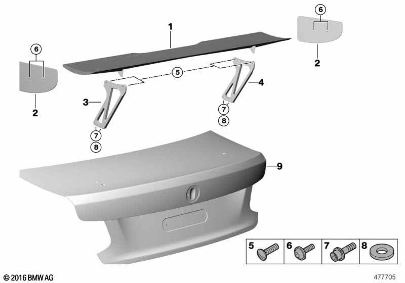 Genuine BMW 51118431748 M4 GT4 BMW Black Oval-Head Machine Screw M6X15-A4-70 | ML Performance US Car Parts