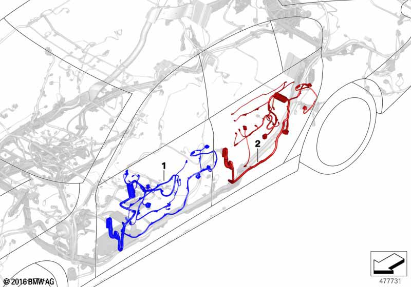 Genuine BMW 61128714766 G11 G12 Co-Driver's Side Door Cable Harness (Inc. 730LdX, 750i & 730Li) | ML Performance UK Car Parts