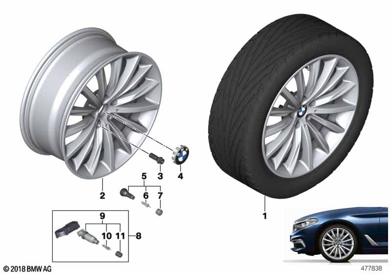 BMW LA wheel multi-spoke 633 - 19
