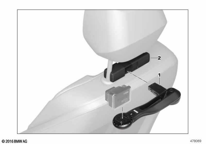 BMW action cam bracket inner
