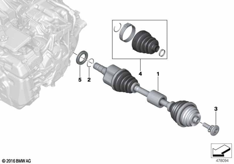 Output shaft front left