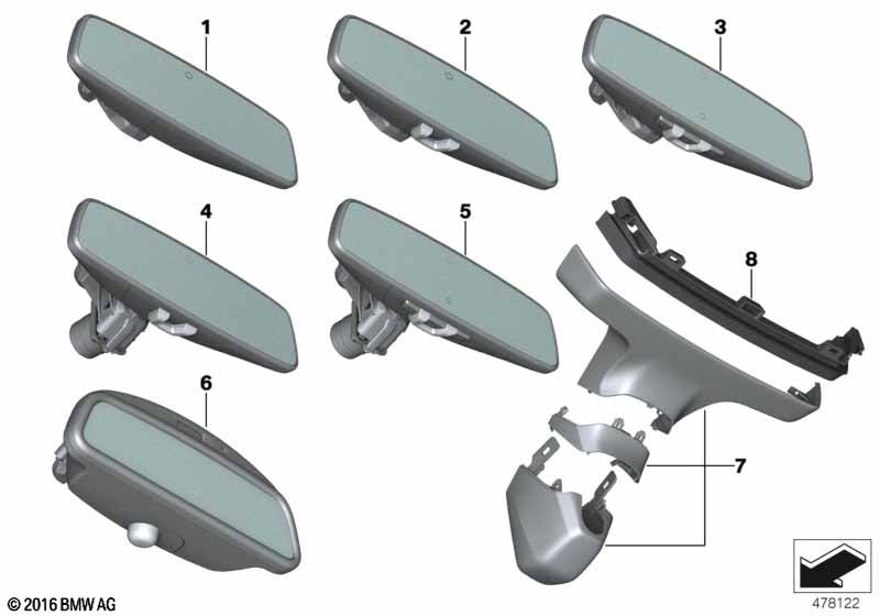 Genuine BMW 51166817654 G12 G11 G32 Mirror Base Cover Set FLA (Inc. 740i, 530d & 740Li) | ML Performance UK Car Parts