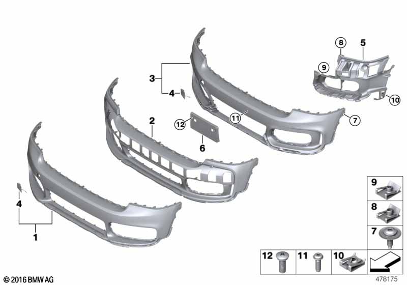 Genuine BMW 51117478625 Flap, Towing Eye, Primed BASIS | ML Performance UK Car Parts