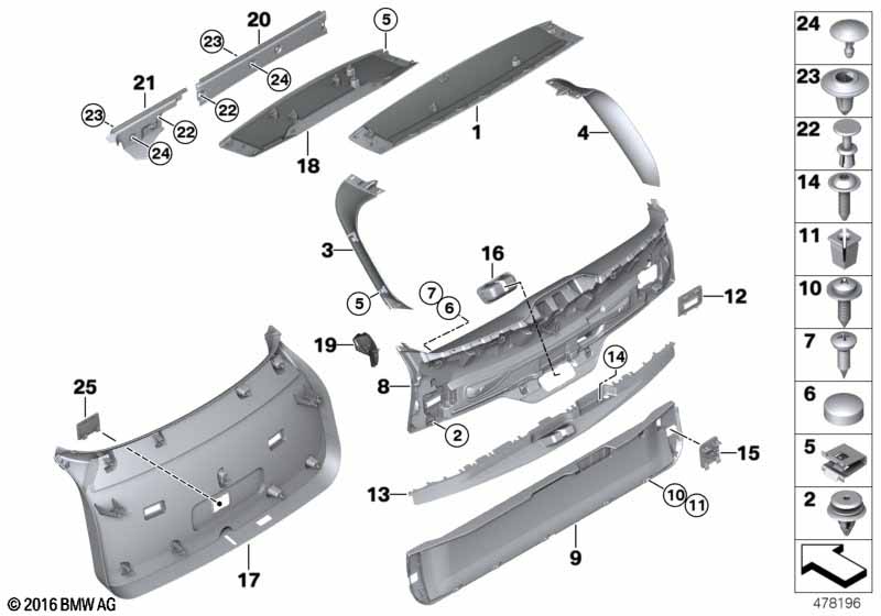 Genuine BMW 51497336728 Covering Right SCHWARZ (Inc. X6 30dX, X6 50iX 4.4 & X6 28iX) | ML Performance UK Car Parts