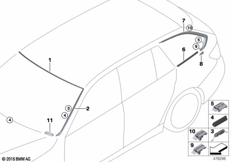 Window mounting parts