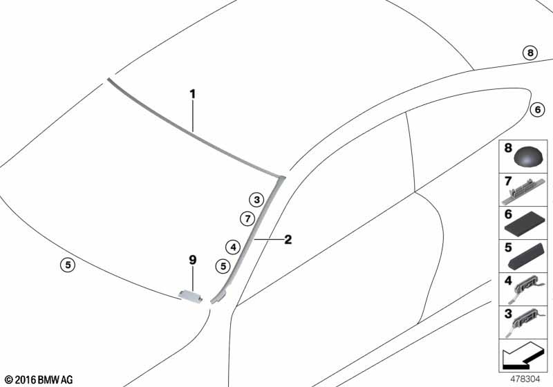 Window mounting parts
