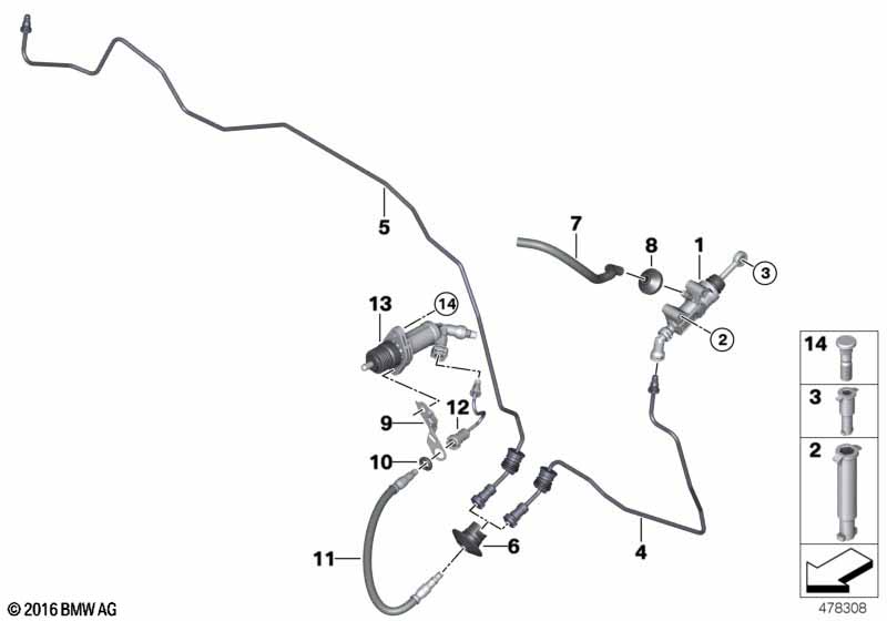 Genuine BMW 21526871188 G20 G29 G01 Bracket, Clutch Line (Inc. 320d, Z4 20i & 318d) | ML Performance EU Car Parts