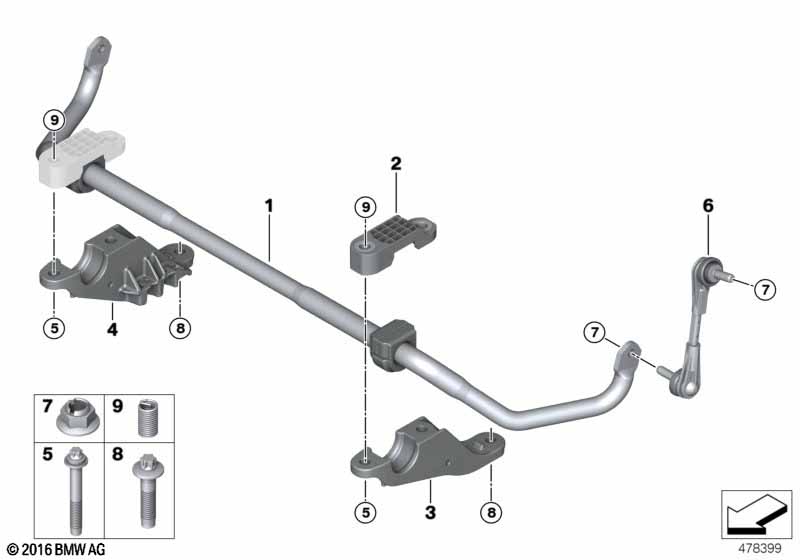Genuine BMW 31306861473 G12 G15 F91 Stabilizer Support (Inc. 750dX, 740LeX & 530dX) | ML Performance UK Car Parts