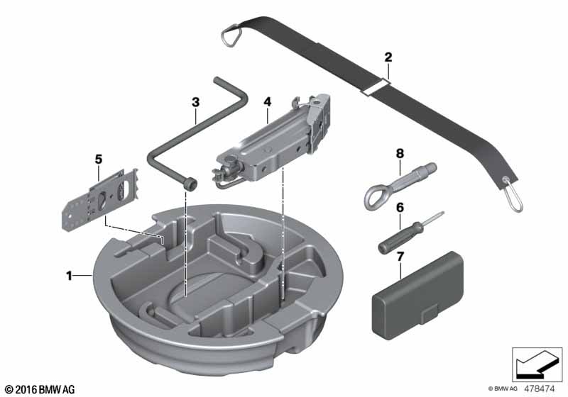 Genuine BMW 71106867759 G12 G30 G11 Space Saver Spare Tire Cup (Inc. 540i, 740iX & 750LiX 4.0) | ML Performance UK Car Parts