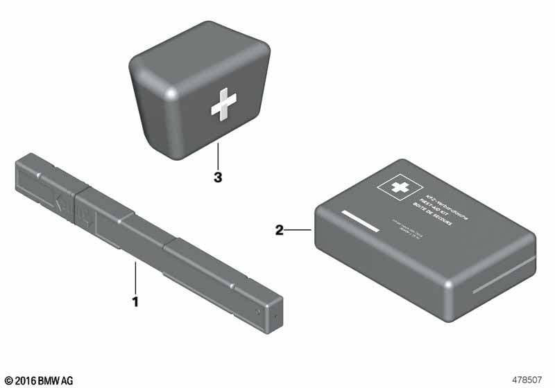 Warning triangle/First aid kit/-cushion