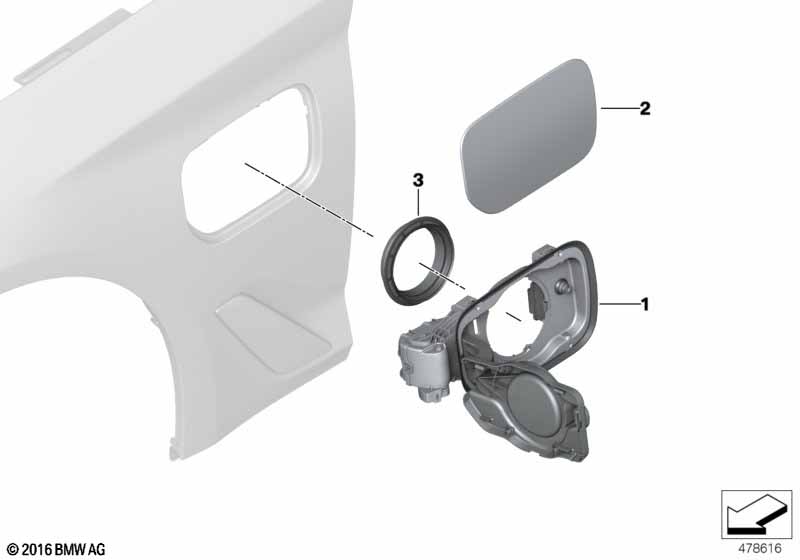 Genuine BMW 51177387937 G30 Charging Lid (Inc. 530e) | ML Performance UK Car Parts