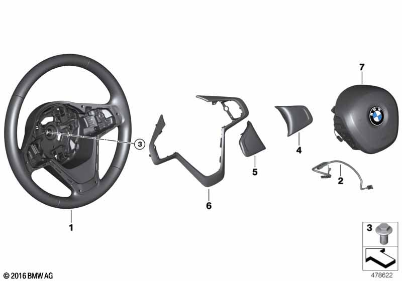 Leather steering wheel