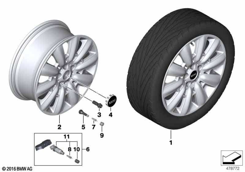 MINI LK Pin Spoke 533 - 18