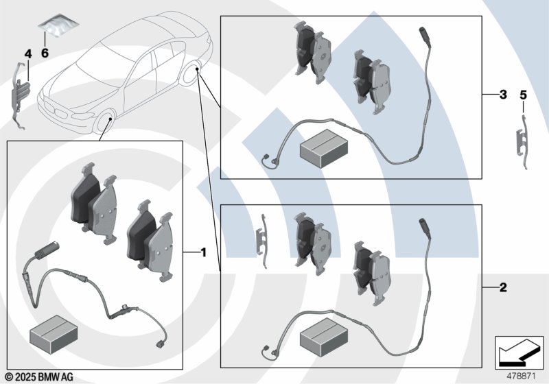 Service Kit for brake pads / Value Line