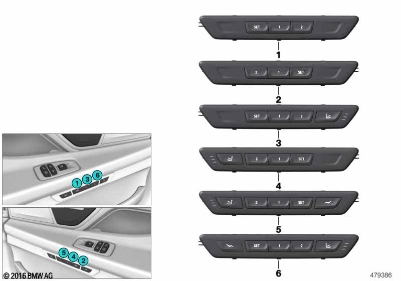 Genuine BMW 61316826737 G11 Operating Facility Seat Functions Left SCHWARZ (Inc. 730dX, 740dX & M760LiX) | ML Performance UK Car Parts