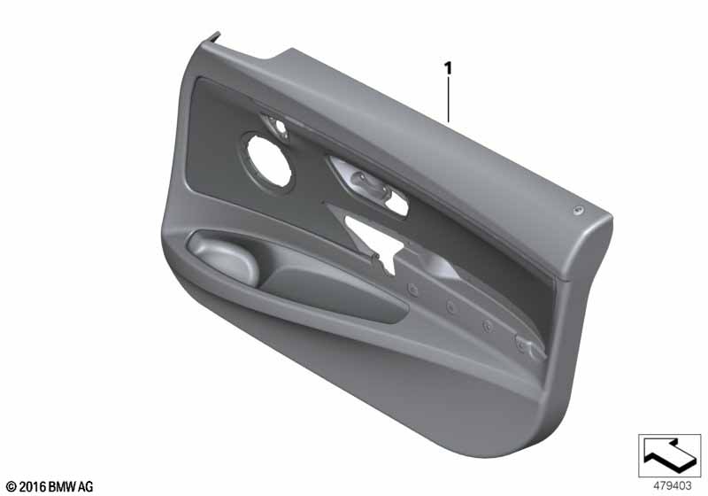 Door trim panel, front