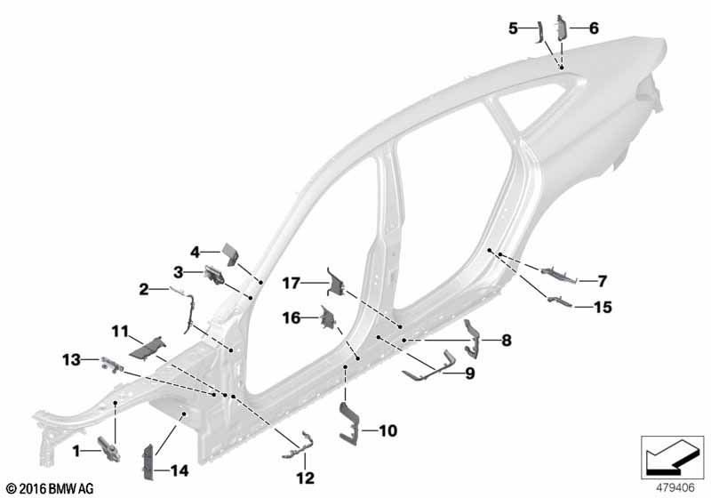 Cavity shielding, side frame