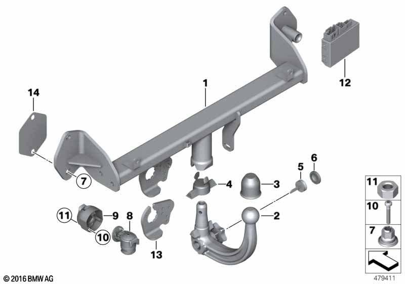 Towing hitch, detachable