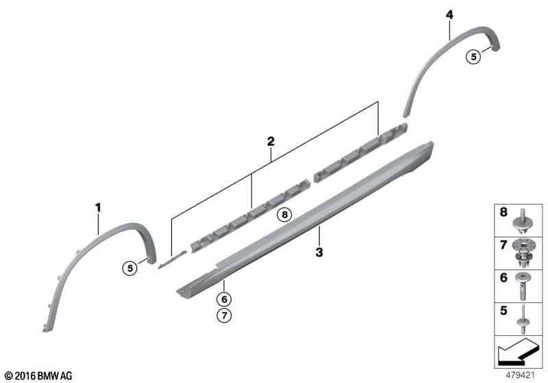 Genuine BMW 51713419594 E83 E84 Blind Rivet TRANSPARENT (Inc. X3 2.0i, X1 28iX & X1 35iX) | ML Performance UK Car Parts
