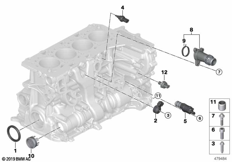 Genuine BMW 13629907870 G21 Star-Socket Screw BM8X30-8.8 ZNS3 (Inc. X3 30i, 530eX & X1 20i) | ML Performance EU Car Parts