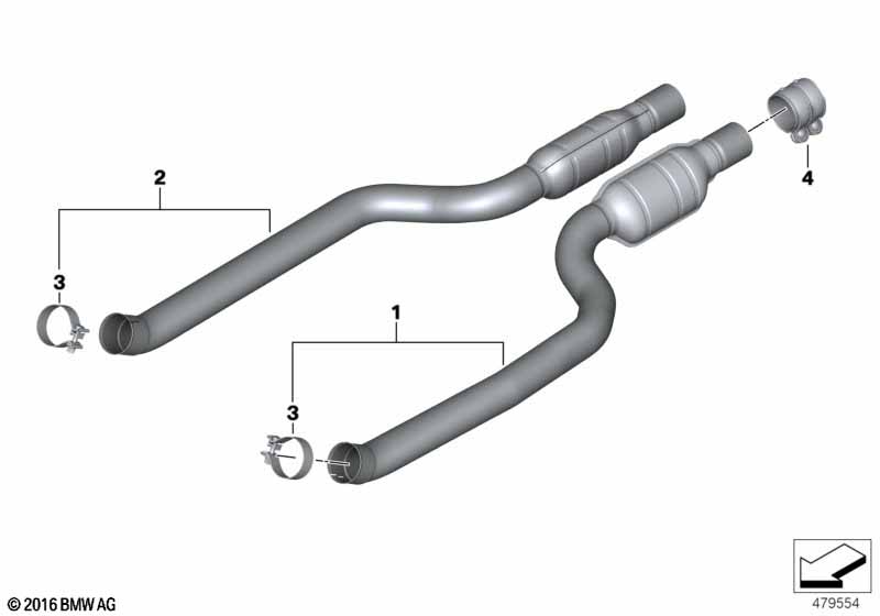 Genuine BMW 18308654964 G12 Front Silencer, Left (Inc. M760iX & M760LiX) | ML Performance UK Car Parts