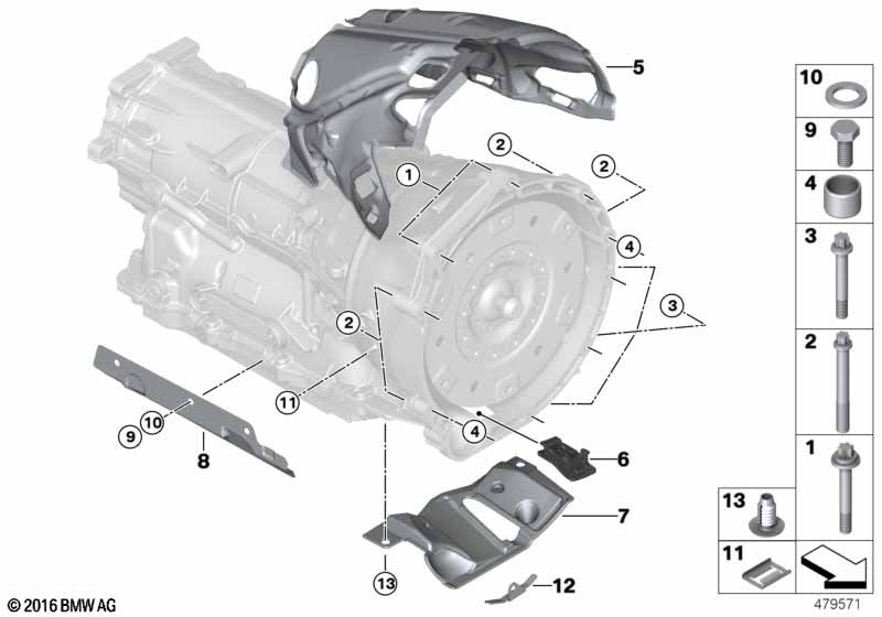 Gearbox mounting parts