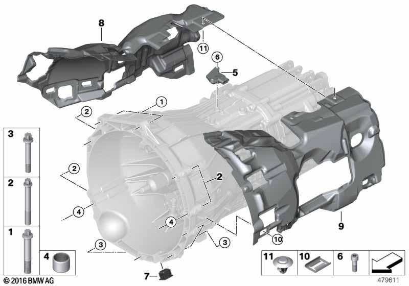 Gearbox mounting parts
