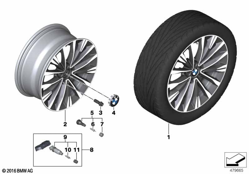 BMW LA wheel multi-spoke 547 - 17