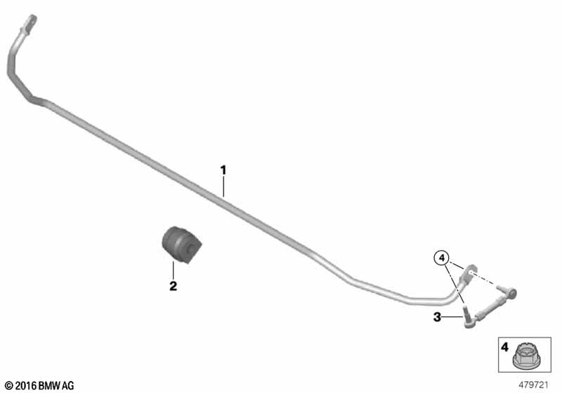 Genuine BMW 33558417034 Rear Swing Support DURBAL AN14/029 (Inc. M235i Racing) | ML Performance UK Car Parts
