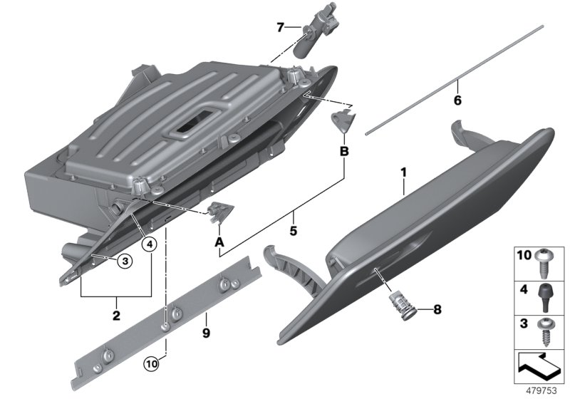 Genuine BMW 51169309392 I15 Glove Box Lid AMIDO (Inc. i8) | ML Performance UK Car Parts
