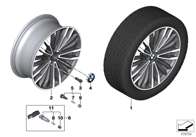 BMW LA wheel multi-spoke 708 - 19