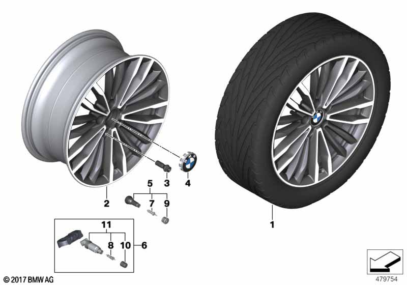BMW LA wheel multi-spoke 708 - 19