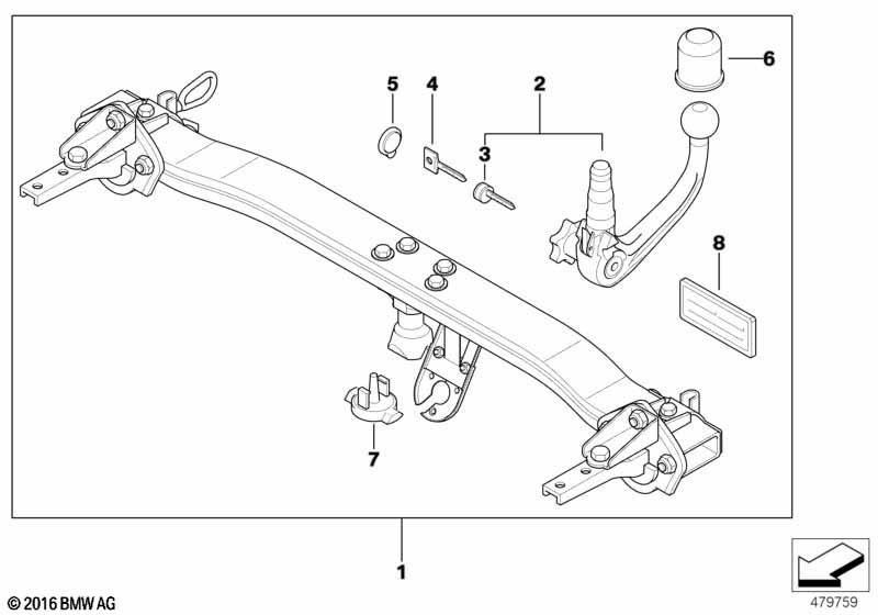 Towing hitch, detachable