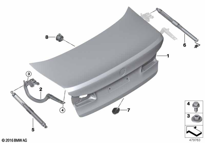 Genuine BMW 41007440695 F90 G30 Trunk Lid, Aluminum (Inc. M550iX, 520i 1.6 & 530eX) | ML Performance EU Car Parts
