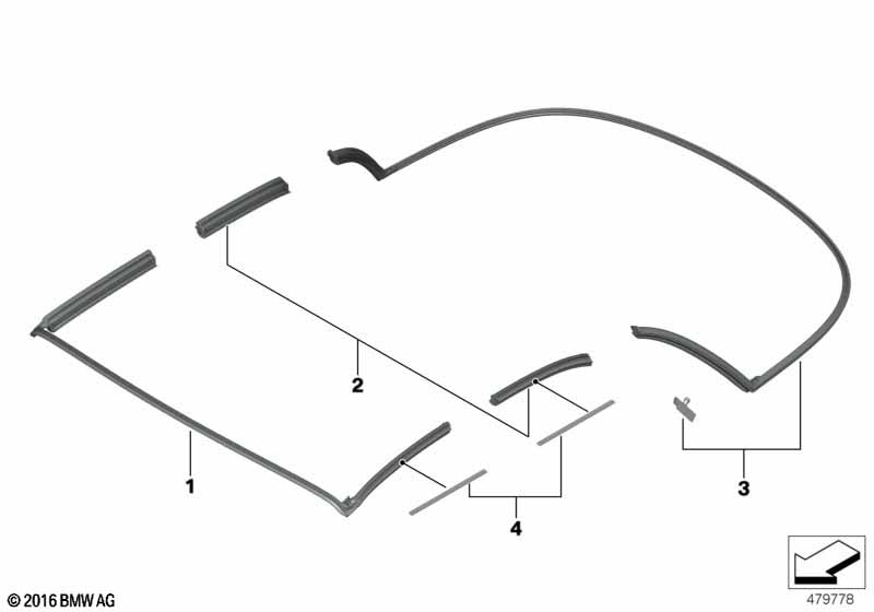 Genuine BMW 54347421661 Seal Kit, Convert. Top Control Linkage (Inc. 230i, 218d & M235i) | ML Performance UK Car Parts