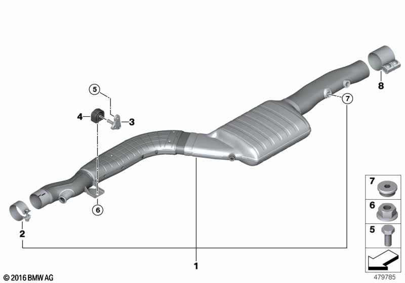 Genuine BMW 18208599519 G30 G31 G14 Rubber Mounting (Inc. 750dX, 730d & 518d) | ML Performance UK Car Parts