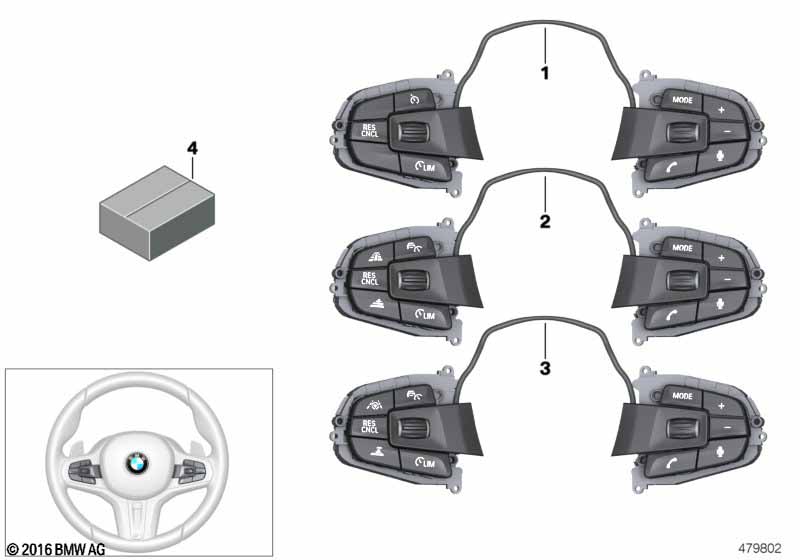 Switch for steering wheel M Sport