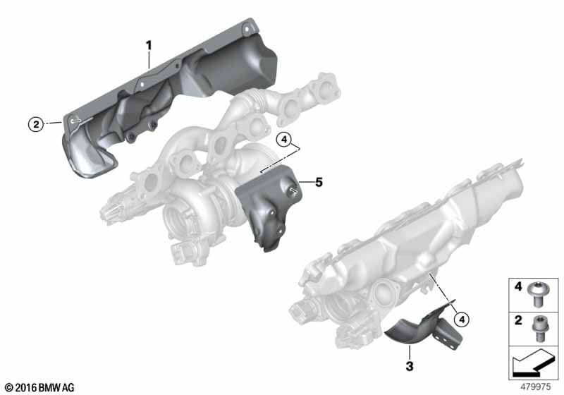 Genuine BMW 11658623448 RR11 RR31 G12 Heat Shield For Exhaust Manifold ZYL. 7-12 (Inc. M760LiX, Cullinan & Phantom) | ML Performance UK Car Parts