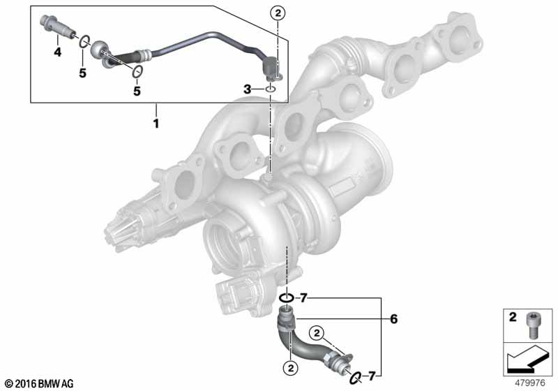 Genuine BMW 11428654387 RR11 RR31 G12 Oil Supply Line For Turbocharger ZYL. 7-12 (Inc. Phantom EWB, M760LiX & Phantom) | ML Performance UK Car Parts