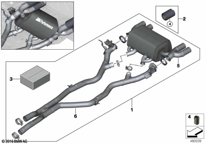Muffler system M Performance
