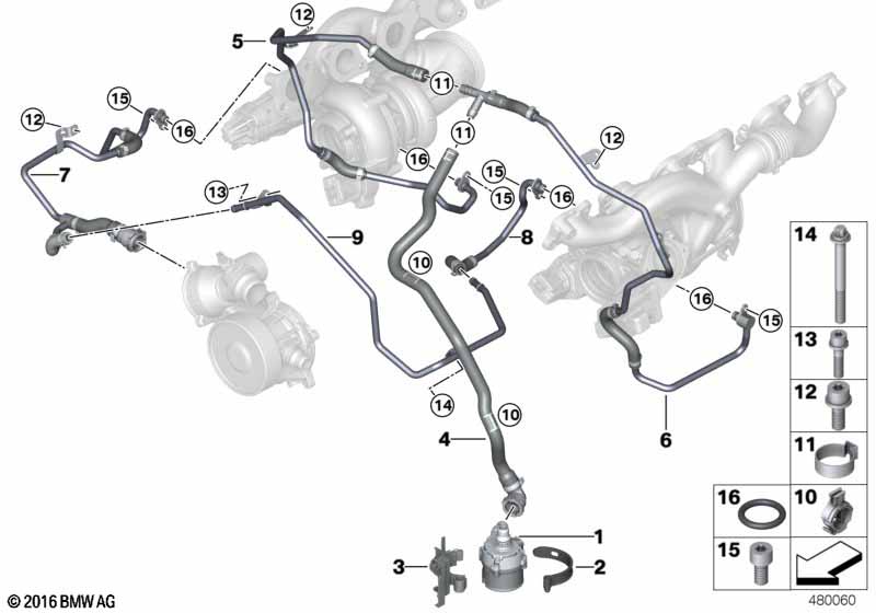 Genuine BMW 11538654392 G12 Coolant Line, Turbocharger Supply Line (Inc. M760iX & M760LiX) | ML Performance UK Car Parts